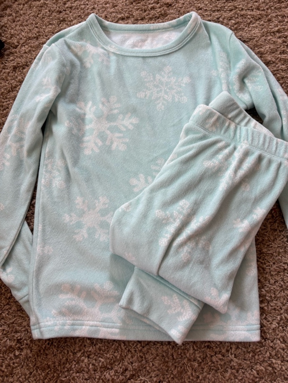 Cat & Jack Light Aqua Fleece Pajama set